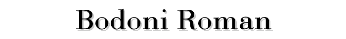 Bodoni Roman font